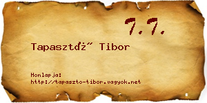 Tapasztó Tibor névjegykártya