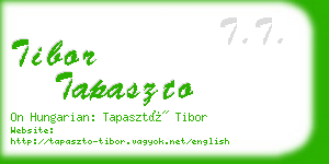 tibor tapaszto business card